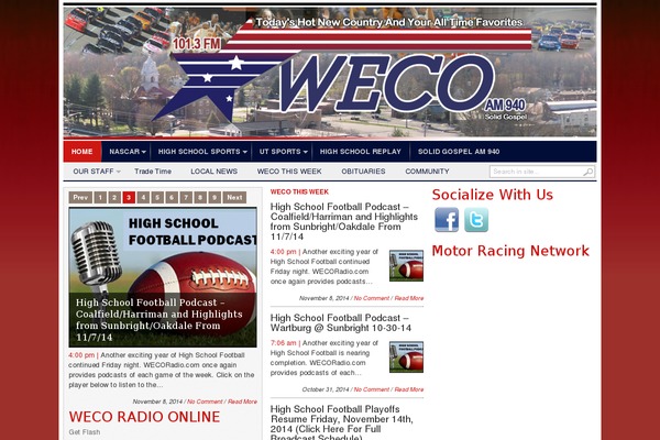 Site using National Weather Service Alerts plugin
