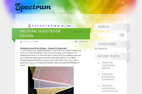 Spectrum theme site design template sample