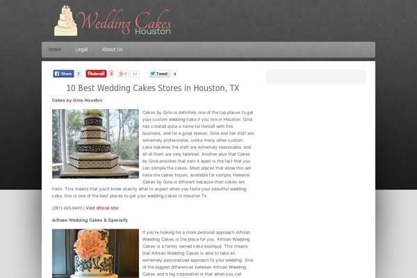 weddingcakeshoustontx.com site used Associate