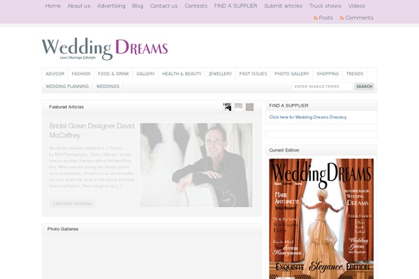weddingdreamsmagazine.com site used Wp-clear311