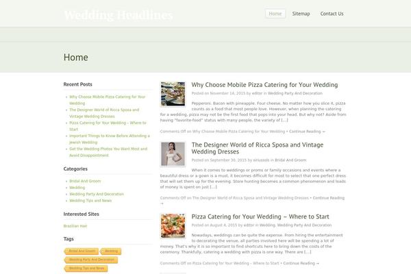Simplicity theme site design template sample