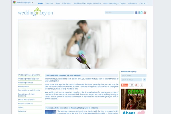 weddinginceylon.com site used Wic