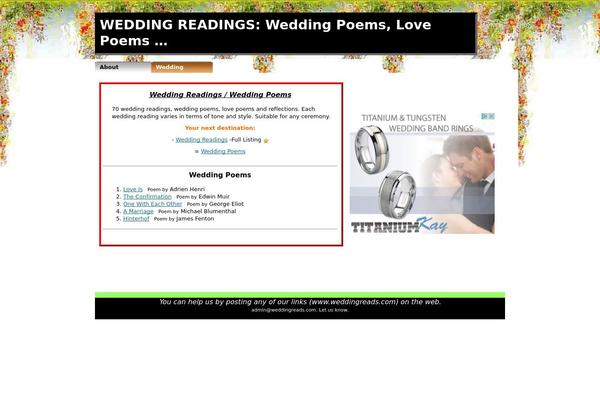 weddingreads.com site used Studiopress_orange