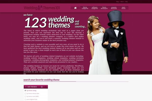 weddingthemes101.com site used Theme101