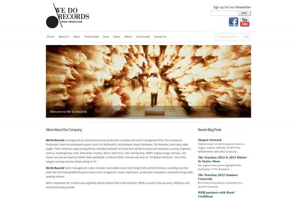 Evolution theme site design template sample