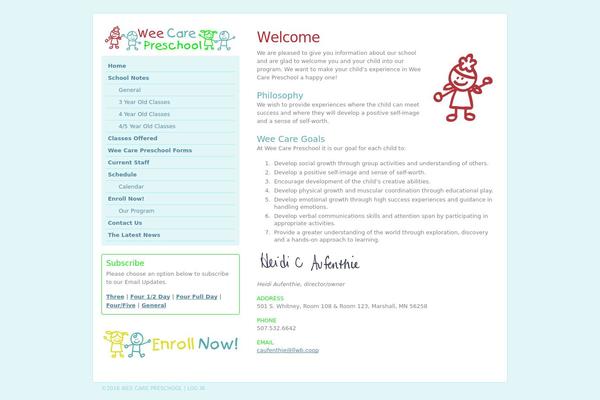 weecare theme websites examples