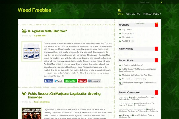 weedfreebies.com site used Marijuanna