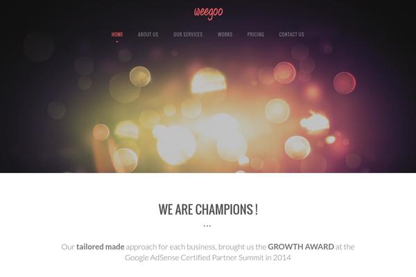 Vela theme site design template sample