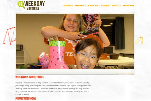 Kids theme site design template sample