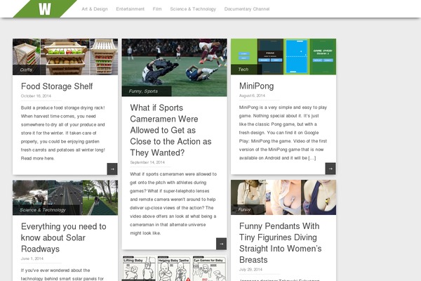 Pinbin theme site design template sample