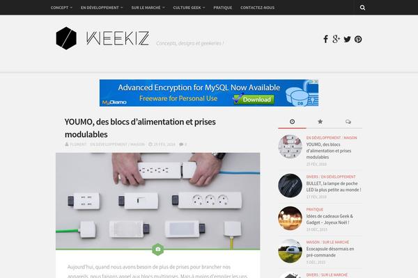 weekiz.fr site used Anew Child