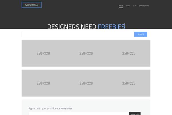 Weekly theme site design template sample