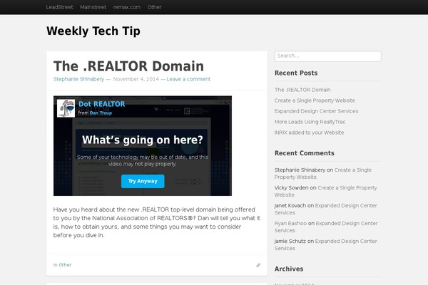 Standard theme site design template sample