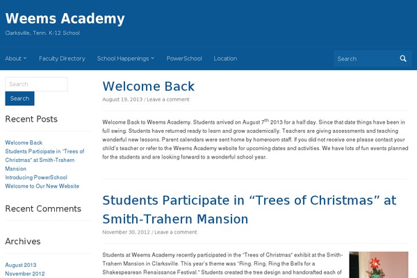 Academica theme site design template sample