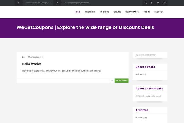 CouponXL theme site design template sample