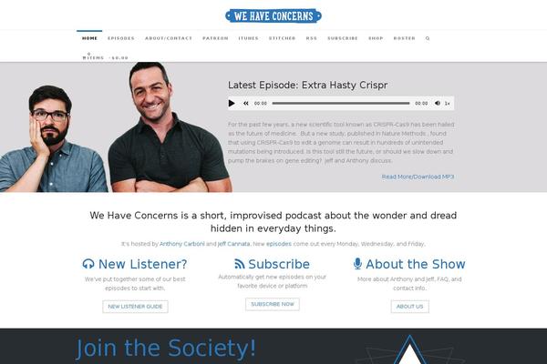 Podcast theme site design template sample