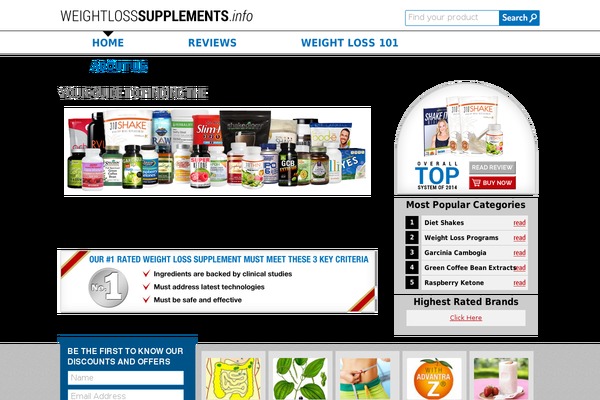 Weightloss theme site design template sample