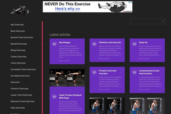 weighttrainingexercises4you.com site used Metro CreativeX