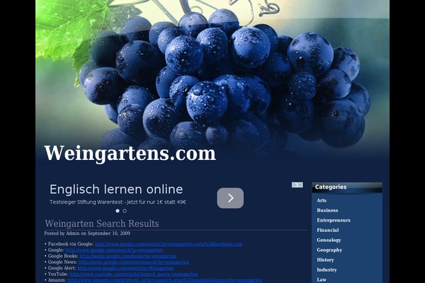 Vineyard theme site design template sample