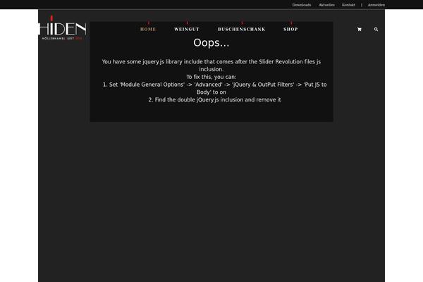 Site using Vc-fb-twit-insta-stream plugin