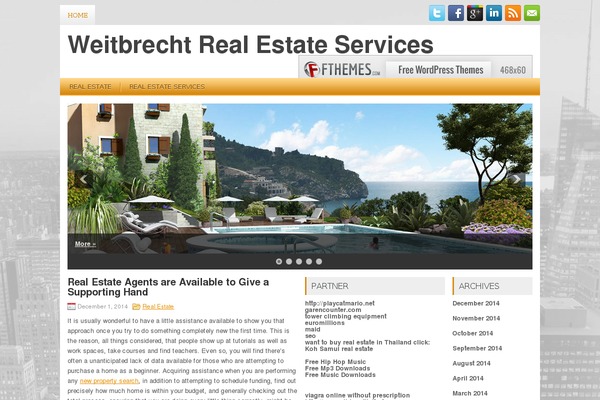 Wprealestate theme site design template sample