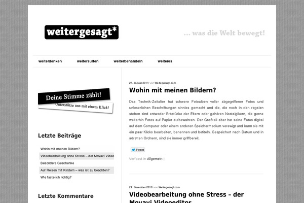Site using Customized Recent Comments plugin