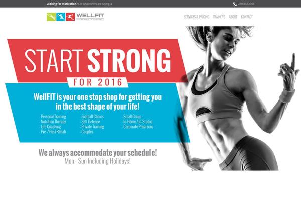 Fitness-wellness theme site design template sample