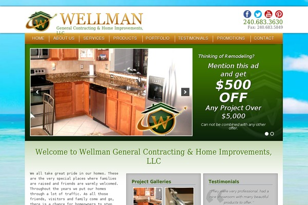 Encompass theme site design template sample