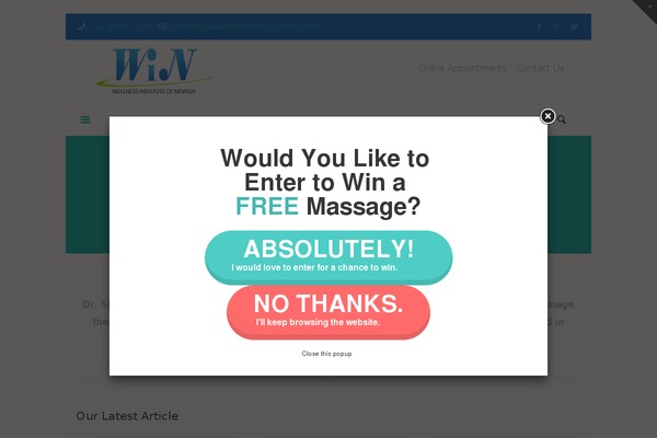 Site using Arscode-ninja-popups plugin
