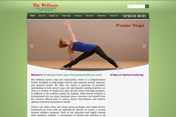 Wellness theme site design template sample