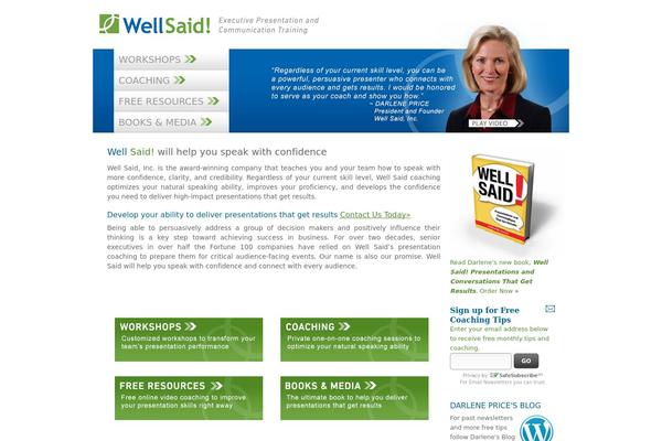 Gather theme site design template sample