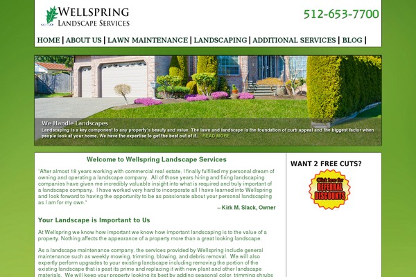 Nature theme site design template sample