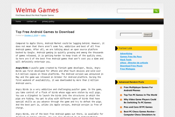 Major Media theme site design template sample