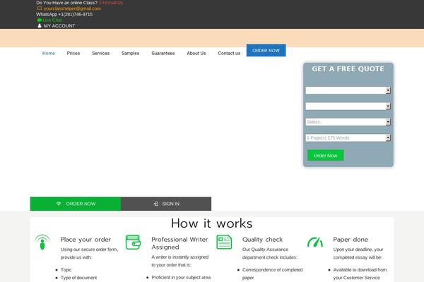 Site using Bee-pricing-table plugin