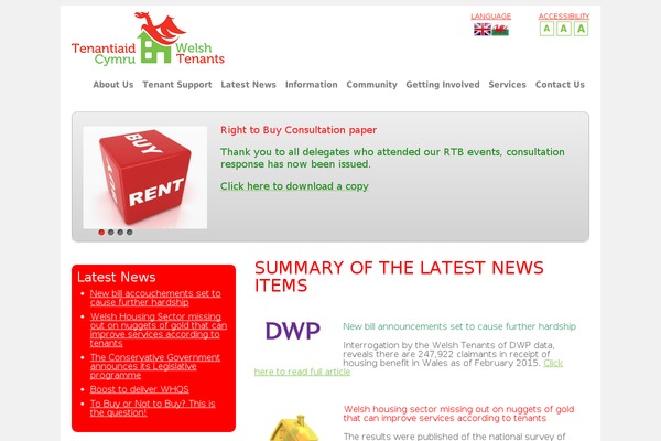 welshtenants.org.uk site used Wtf