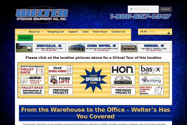 Storefront Child theme site design template sample