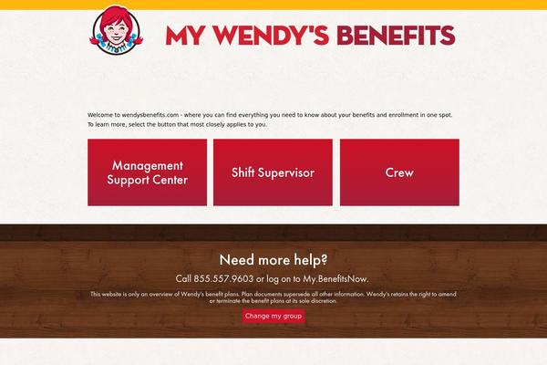 wendysbenefits.com site used Pcomm-startr