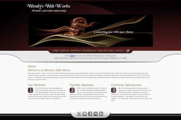 wendyswebworks.com site used Transition
