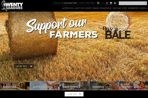 wentyleagues.com.au site used Wenty