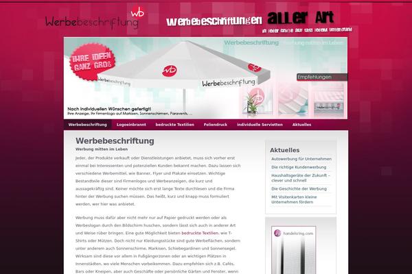 werbebeschriftung.ch site used Blackpress