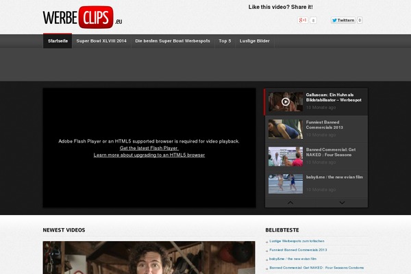 deTube theme site design template sample