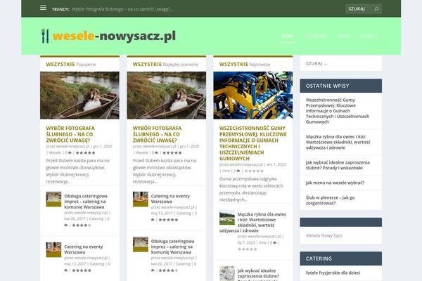 Extra-child theme site design template sample