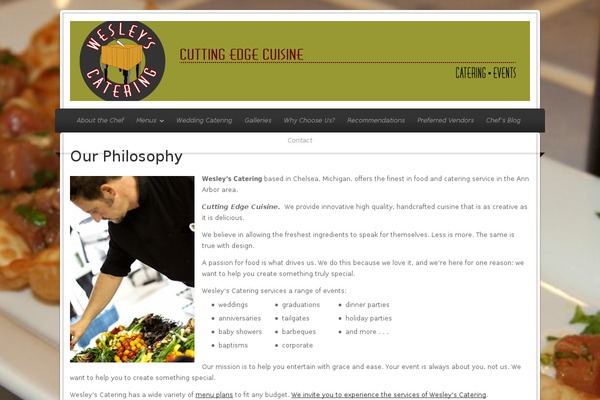 Restaurant theme site design template sample