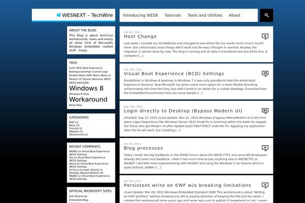 Corner theme site design template sample
