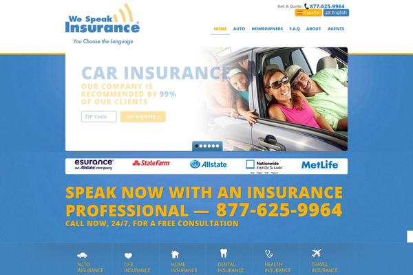 wespeakinsurance.com site used Hablamo