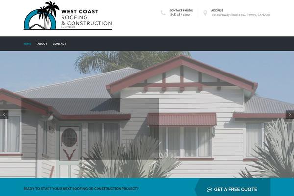 Roof theme site design template sample