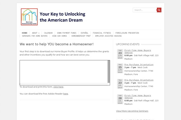 westcookhomeownership.org site used Presence