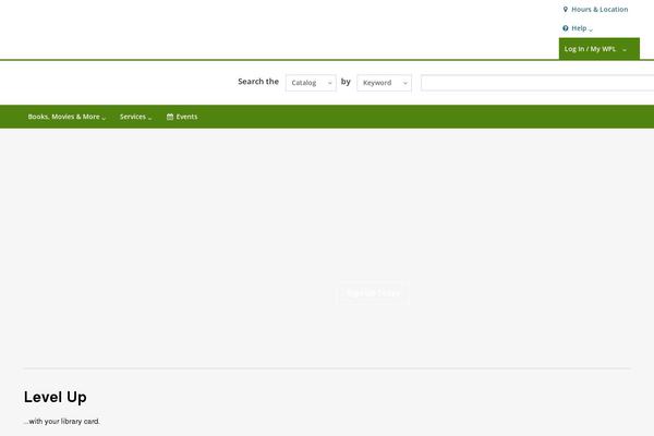 Bibliocommons theme site design template sample