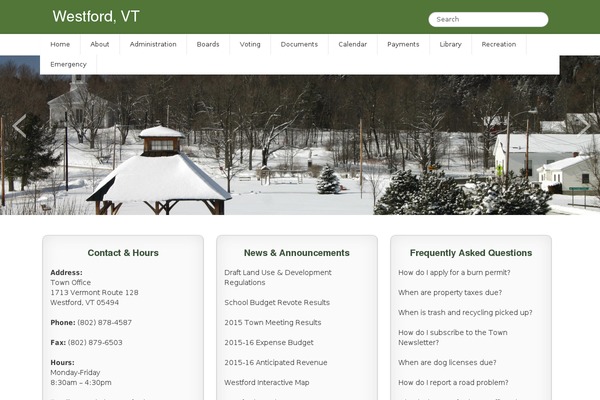 westfordvt.us site used Vt-responsive