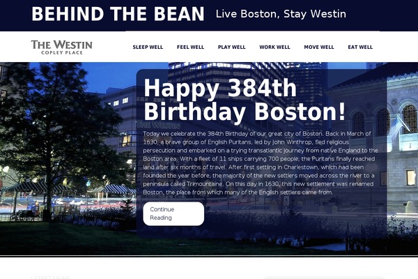 westinbehindthebean.com site used Westin